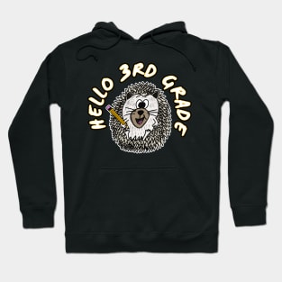 Hello 3rd Grade Hedgehog Back To School 2022 Hoodie